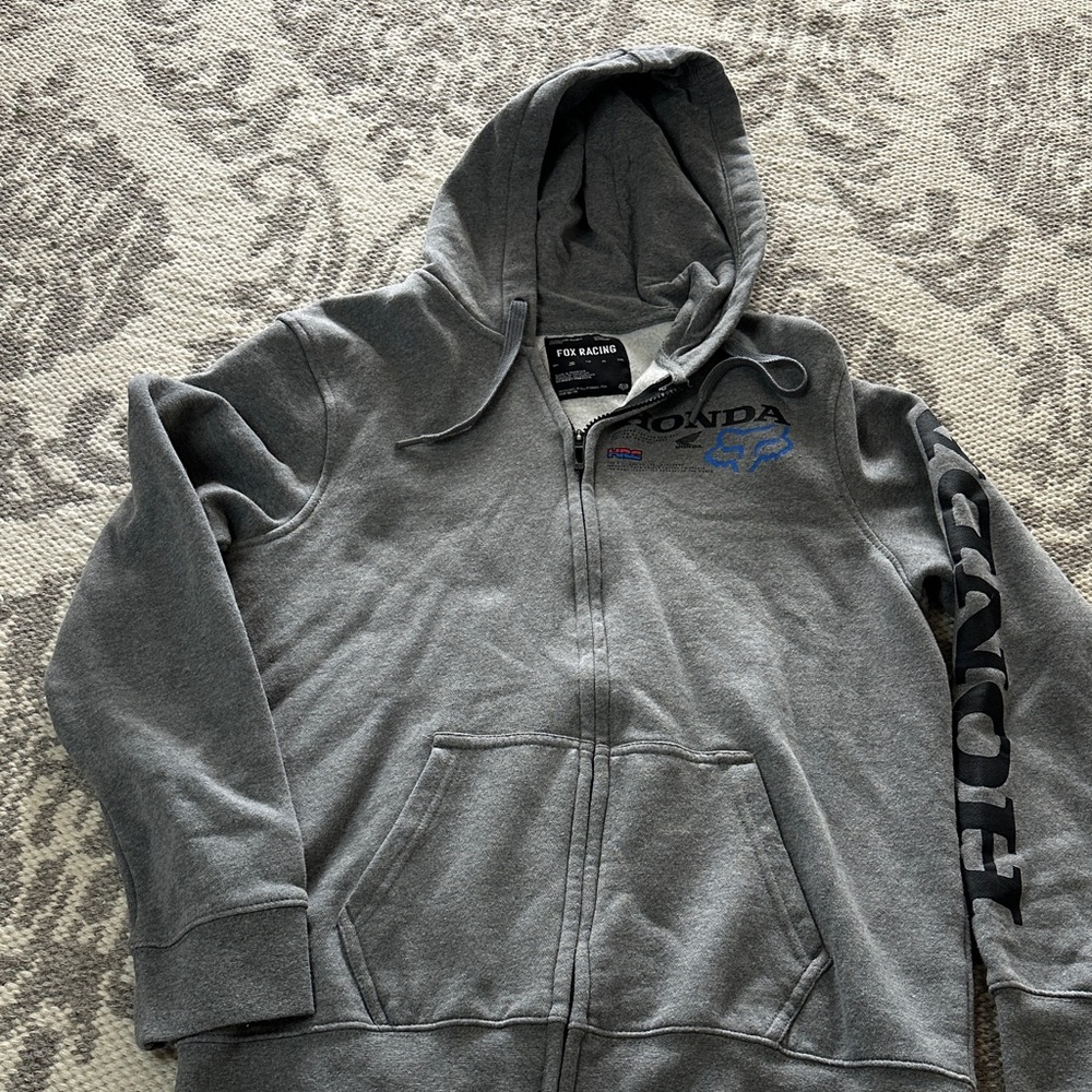 Fox Racing Gray Zip-Up Jacket